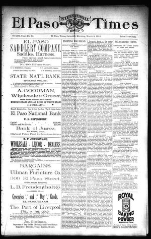 El Paso International Daily Times (El Paso, Tex.), Vol. 12, No. 55, Ed. 1 Saturday, March 5, 1892