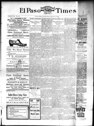 El Paso International Daily Times (El Paso, Tex.), Vol. SIXTEENTH YEAR, No. 214, Ed. 1 Thursday, September 3, 1896