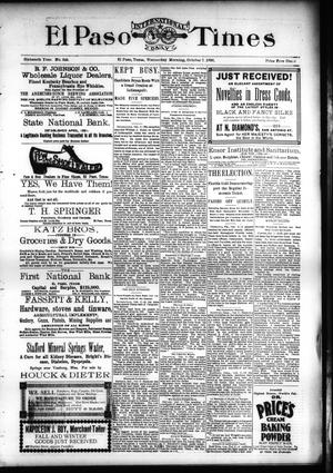 El Paso International Daily Times (El Paso, Tex.), Vol. SIXTEENTH YEAR, No. 245, Ed. 1 Wednesday, October 7, 1896
