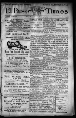 El Paso International Daily Times (El Paso, Tex.), Vol. Fifteenth Year, No. 195, Ed. 1 Saturday, August 17, 1895