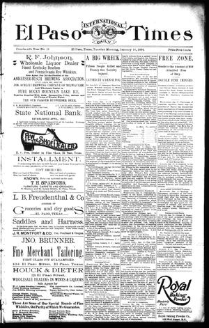 El Paso International Daily Times (El Paso, Tex.), Vol. 14, No. 13, Ed. 1 Tuesday, January 16, 1894