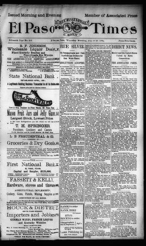 El Paso International Daily Times (El Paso, Tex.), Vol. Fifteenth Year, No. 205, Ed. 1 Thursday, August 29, 1895