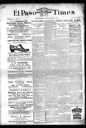 El Paso International Daily Times (El Paso, Tex.), Vol. SIXTEENTH YEAR, No. 106, Ed. 1 Friday, May 1, 1896