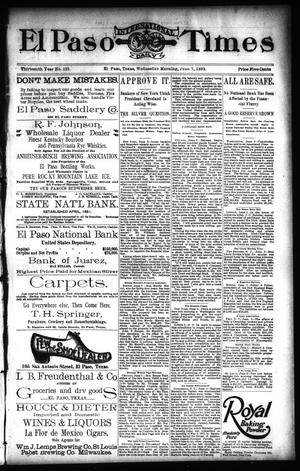 El Paso International Daily Times (El Paso, Tex.), Vol. 13, No. 135, Ed. 1 Wednesday, June 7, 1893