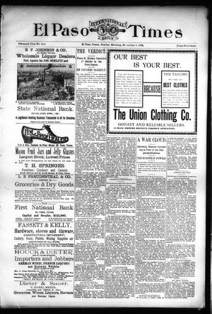 El Paso International Daily Times (El Paso, Tex.), Vol. Fifteenth Year, No. 262, Ed. 1 Sunday, November 3, 1895
