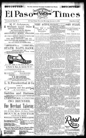 El Paso International Daily Times (El Paso, Tex.), Vol. 14, No. 9, Ed. 1 Thursday, January 11, 1894