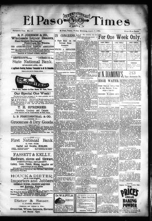 El Paso International Daily Times (El Paso, Tex.), Vol. SIXTEENTH YEAR, No. 93, Ed. 1 Friday, April 17, 1896