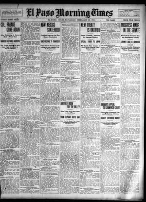 El Paso Morning Times (El Paso, Tex.), Vol. 31, Ed. 1 Saturday, February 25, 1911