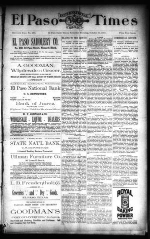 El Paso International Daily Times (El Paso, Tex.), Vol. 11, No. 236, Ed. 1 Saturday, October 17, 1891