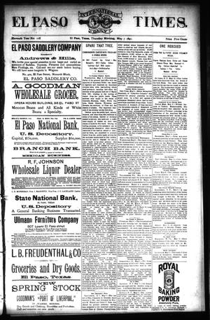 El Paso International Daily Times. (El Paso, Tex.), Vol. ELEVENTH YEAR, No. 108, Ed. 1 Thursday, May 7, 1891