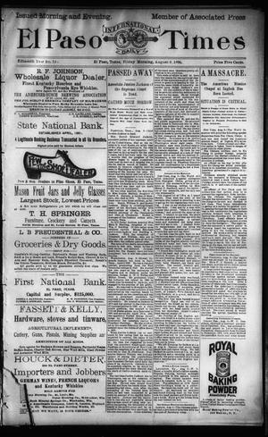El Paso International Daily Times (El Paso, Tex.), Vol. Fifteenth Year, No. 188, Ed. 1 Friday, August 9, 1895