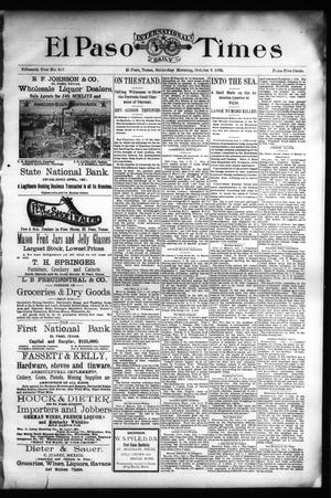 El Paso International Daily Times (El Paso, Tex.), Vol. Fifteenth Year, No. 237, Ed. 1 Saturday, October 5, 1895