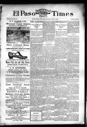 El Paso International Daily Times (El Paso, Tex.), Vol. Fifteenth Year, No. 246, Ed. 1 Wednesday, October 16, 1895