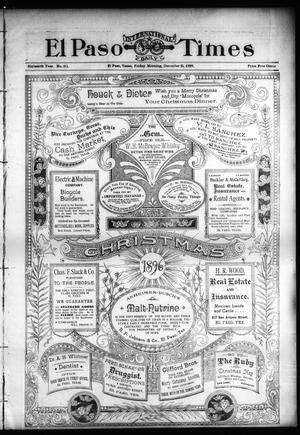 El Paso International Daily Times (El Paso, Tex.), Vol. SIXTEENTH YEAR, No. 311, Ed. 1 Friday, December 25, 1896