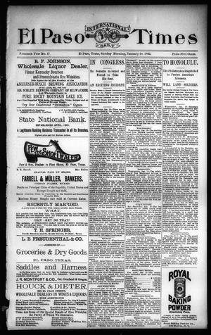 El Paso International Daily Times (El Paso, Tex.), Vol. 15, No. 17, Ed. 1 Sunday, January 20, 1895