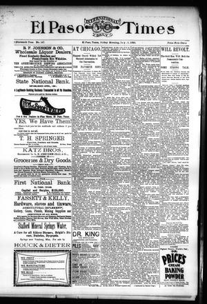 El Paso International Daily Times (El Paso, Tex.), Vol. SIXTEENTH YEAR, No. 167, Ed. 1 Friday, July 10, 1896