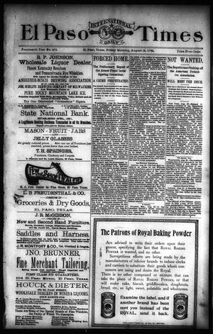 El Paso International Daily Times (El Paso, Tex.), Vol. 14, No. 201, Ed. 1 Friday, August 24, 1894