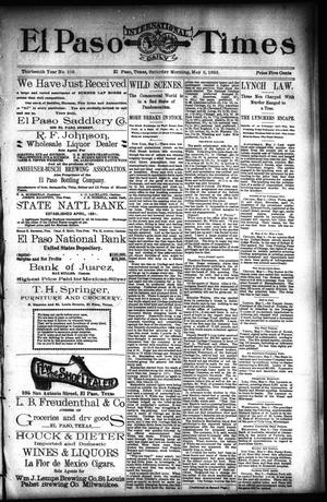 El Paso International Daily Times (El Paso, Tex.), Vol. 13, No. 108, Ed. 1 Saturday, May 6, 1893