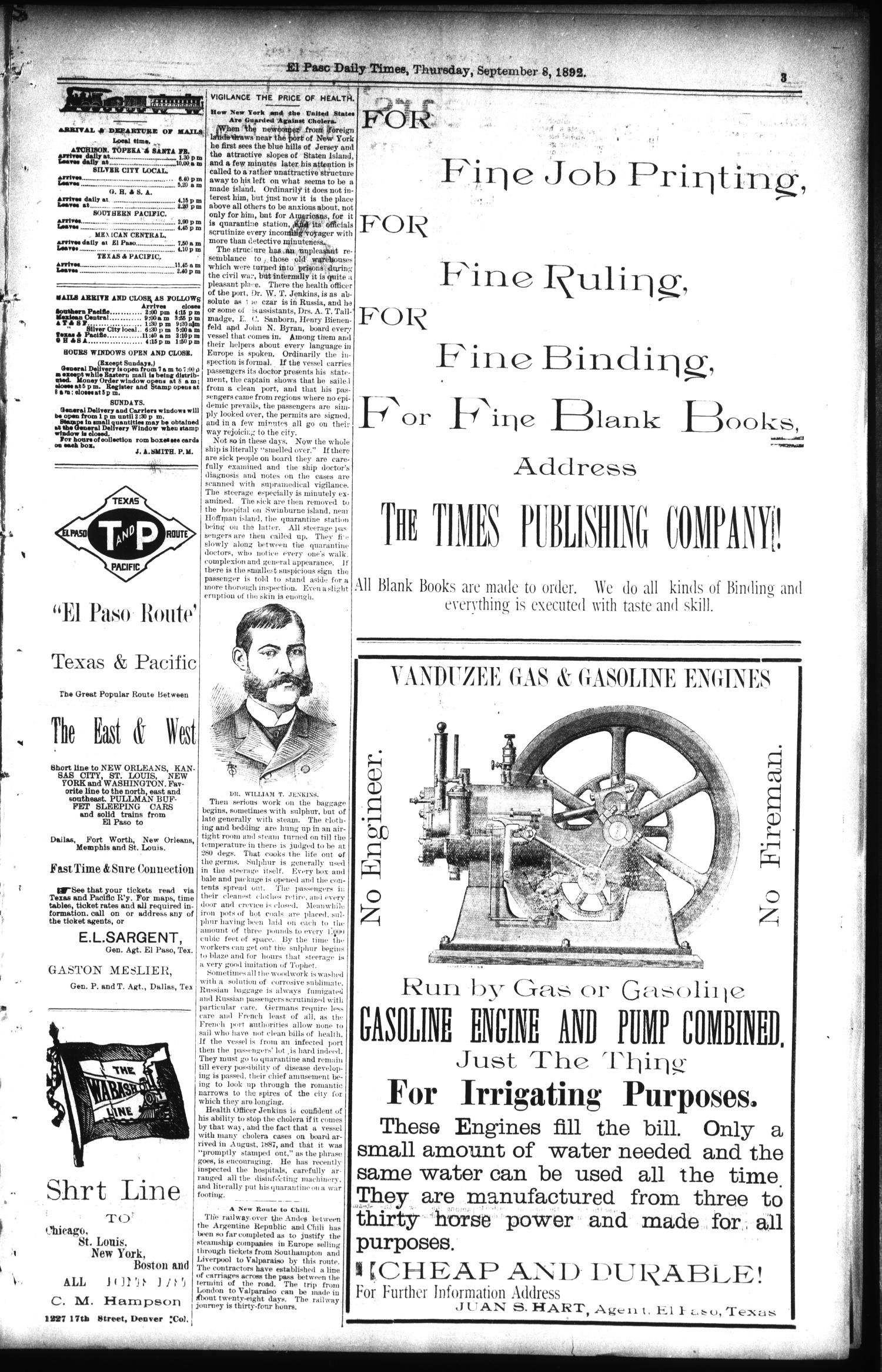 El Paso International Daily Times (El Paso, Tex.), Vol. 12, No. 209, Ed. 1 Thursday, September 8, 1892
                                                
                                                    [Sequence #]: 3 of 8
                                                