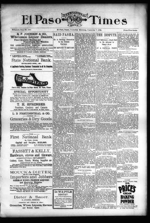 El Paso International Daily Times (El Paso, Tex.), Vol. Fifteenth Year, No. 290, Ed. 1 Saturday, December 7, 1895