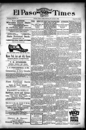 El Paso International Daily Times (El Paso, Tex.), Vol. Fifteenth Year, No. 266, Ed. 1 Friday, November 8, 1895