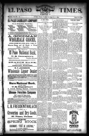 El Paso International Daily Times. (El Paso, Tex.), Vol. ELEVENTH YEAR, No. 170, Ed. 1 Tuesday, July 21, 1891