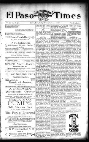 El Paso International Daily Times (El Paso, Tex.), Vol. 12, No. 210, Ed. 1 Friday, September 9, 1892