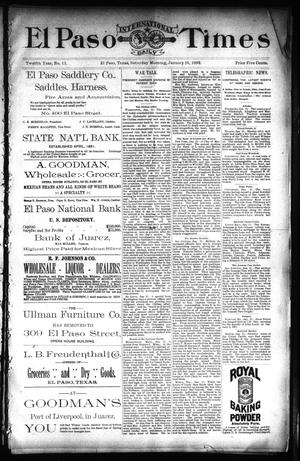 El Paso International Daily Times (El Paso, Tex.), Vol. 12, No. 13, Ed. 1 Saturday, January 16, 1892