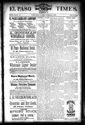 El Paso International Daily Times. (El Paso, Tex.), Vol. ELEVENTH YEAR, No. 171, Ed. 1 Wednesday, July 22, 1891