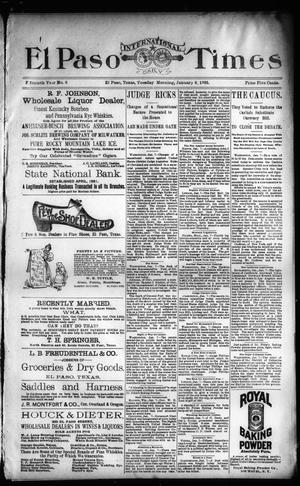 El Paso International Daily Times (El Paso, Tex.), Vol. 15, No. 6, Ed. 1 Tuesday, January 8, 1895
