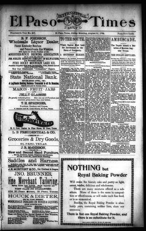 El Paso International Daily Times (El Paso, Tex.), Vol. 14, No. 207, Ed. 1 Friday, August 31, 1894