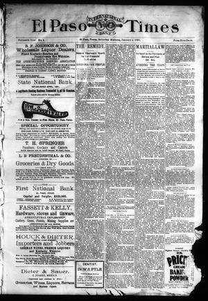 El Paso International Daily Times (El Paso, Tex.), Vol. Sixteenth Year, No. 4, Ed. 1 Saturday, January 4, 1896