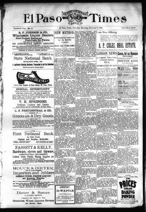 El Paso International Daily Times (El Paso, Tex.), Vol. SIXTEENTH YEAR, No. 34, Ed. 1 Saturday, February 8, 1896