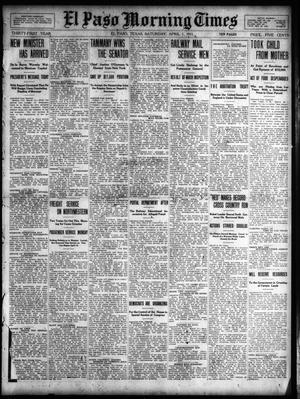 El Paso Morning Times (El Paso, Tex.), Vol. 31, Ed. 1 Saturday, April 1, 1911
