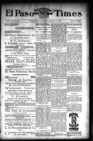 El Paso International Daily Times (El Paso, Tex.), Vol. 12, No. 227, Ed. 1 Friday, September 30, 1892