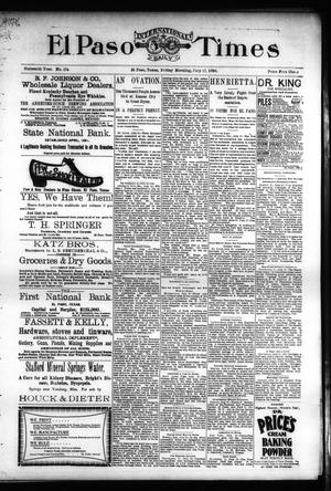 El Paso International Daily Times (El Paso, Tex.), Vol. SIXTEENTH YEAR, No. 174, Ed. 1 Friday, July 17, 1896