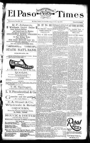 El Paso International Daily Times (El Paso, Tex.), Vol. 13, No. 240, Ed. 1 Sunday, October 22, 1893