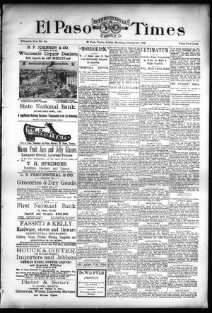 El Paso International Daily Times (El Paso, Tex.), Vol. Fifteenth Year, No. 254, Ed. 1 Friday, October 25, 1895