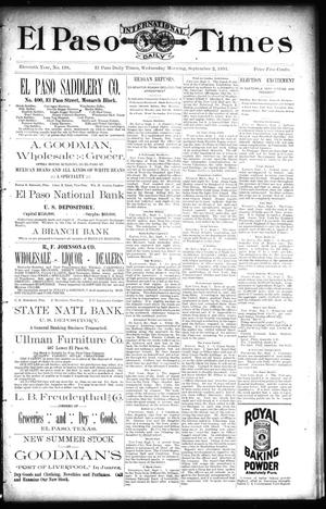 El Paso International Daily Times (El Paso, Tex.), Vol. 11, No. 198, Ed. 1 Wednesday, September 2, 1891
