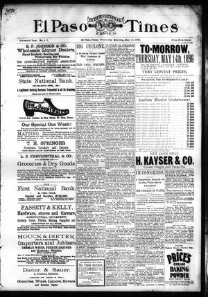 El Paso International Daily Times (El Paso, Tex.), Vol. SIXTEENTH YEAR, No. 116, Ed. 1 Wednesday, May 13, 1896