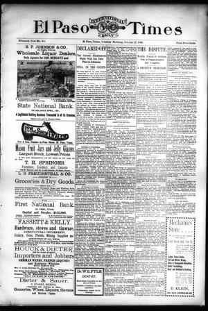 El Paso International Daily Times (El Paso, Tex.), Vol. Fifteenth Year, No. 251, Ed. 1 Tuesday, October 22, 1895
