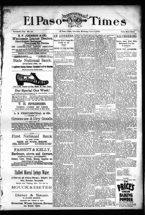El Paso International Daily Times (El Paso, Tex.), Vol. SIXTEENTH YEAR, No. 150, Ed. 1 Saturday, June 20, 1896