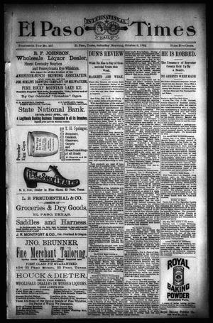 El Paso International Daily Times (El Paso, Tex.), Vol. 14, No. 237, Ed. 1 Saturday, October 6, 1894