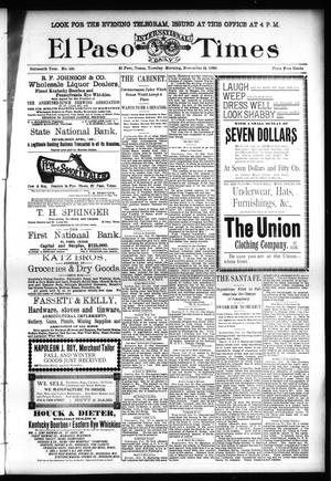 El Paso International Daily Times (El Paso, Tex.), Vol. SIXTEENTH YEAR, No. 285, Ed. 1 Tuesday, November 24, 1896
