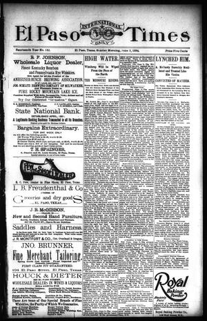 El Paso International Daily Times (El Paso, Tex.), Vol. 14, No. 132, Ed. 1 Sunday, June 3, 1894