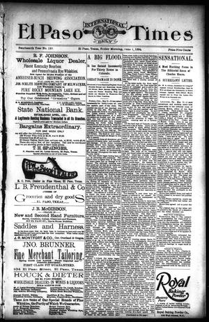 El Paso International Daily Times (El Paso, Tex.), Vol. 14, No. 130, Ed. 1 Friday, June 1, 1894