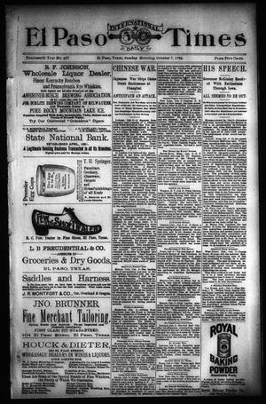 El Paso International Daily Times (El Paso, Tex.), Vol. 14, No. 237, Ed. 1 Sunday, October 7, 1894