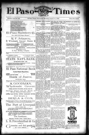 El Paso International Daily Times (El Paso, Tex.), Vol. 12, No. 202, Ed. 1 Wednesday, August 31, 1892