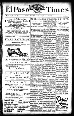El Paso International Daily Times (El Paso, Tex.), Vol. 13, No. 231, Ed. 1 Thursday, October 12, 1893