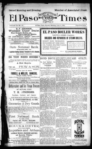 El Paso International Daily Times (El Paso, Tex.), Vol. Fifteenth Year, No. 155, Ed. 1 Sunday, June 30, 1895
